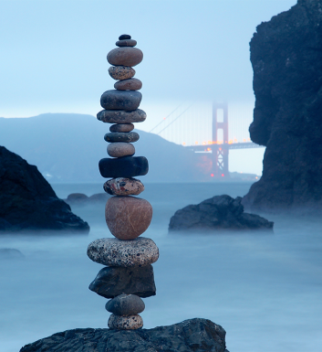 To achieve balance in life, start with rocks